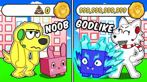 WE WENT NOOB to GODLIKE to HACKER on Roblox PET 