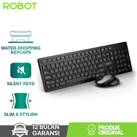WIRELESS KEYBOARD DAN MOUSE SET ROBOT KM3100