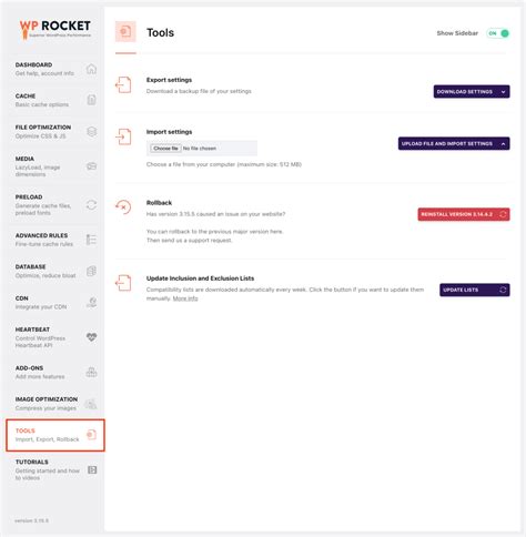 WP Rocket settings Review