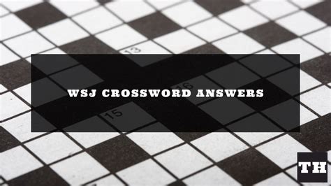 Screenshot of WSJ Crossword puzzle