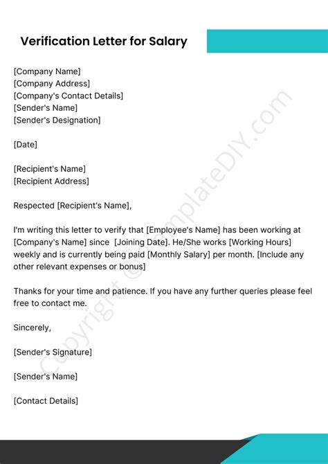 Salary Verification Letter Examples 9+ in DOC Examples
