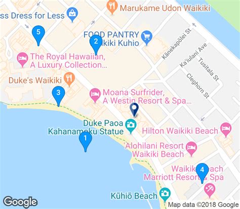 32 Map Of Waikiki Beachfront Hotels Maps Database Source