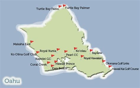 Waikiki Beach Map Oahu Golf