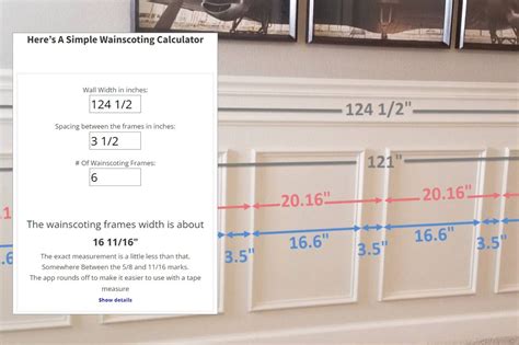 Wainscoting Layout Calculator