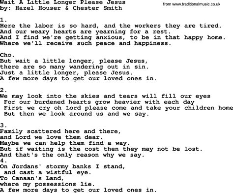 Wait a Little Longer