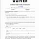 Waiver Template Word Free