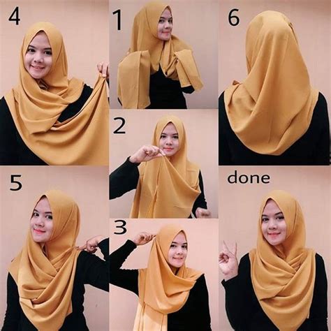 Wajah Bulat Tutorial Hijab Pashmina Simple Dan Mudah
