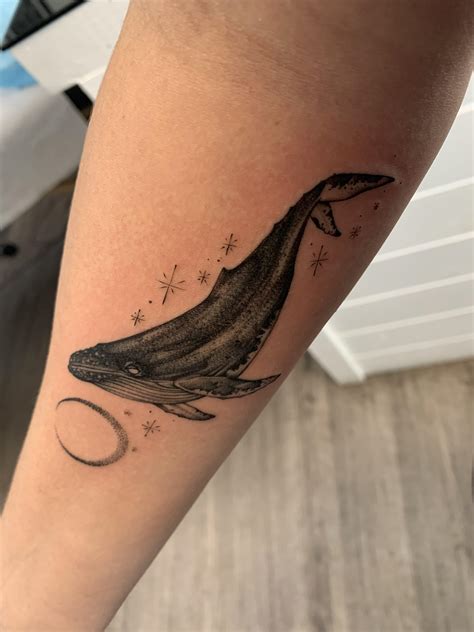 Floral whale by John Cheetham Old Town Tattoos in