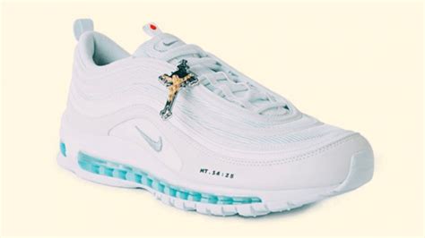Nike Air Max 97 'jesus Shoes Walk On Water' Size 8.5 in White/Grey