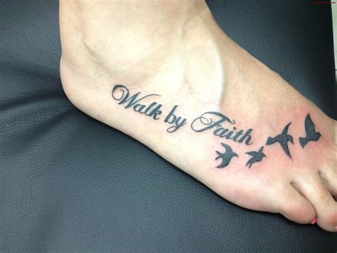Walk By Faith Tattoos On Foot Faith tattoo, Faith foot