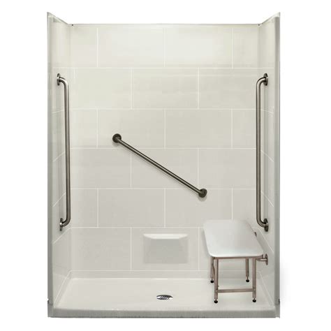 OVE Decors Nevis 32 in. x 60 in. x 81.5 in. WalkIn Shower Kit with Reversible Drain in White