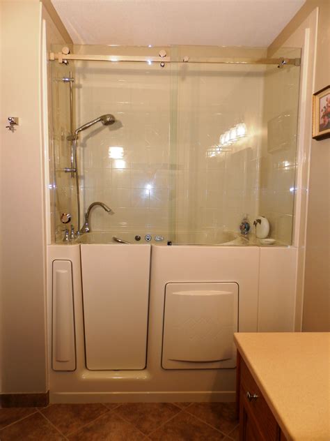 Bathroom Furniture. Soaking Tub Shower Combination Furniture White Soaking Large Tub And Shower