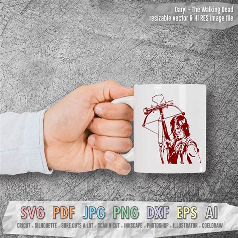 Unleash the Rebel Spirit with Premium Walking Dead Daryl SVG - Get Your Digital Icon Today!