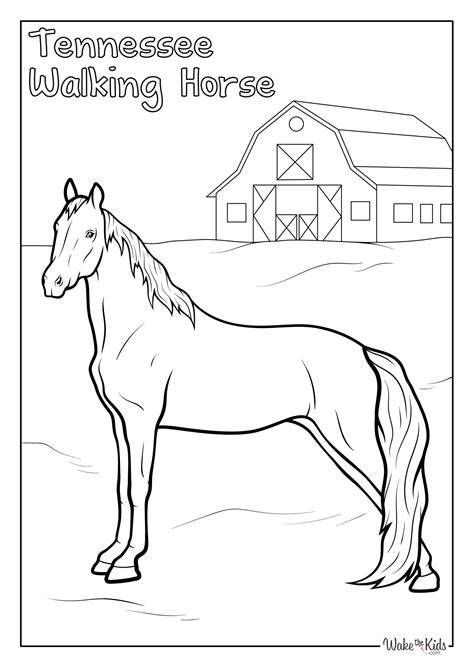 Walking Horse Coloring Pages