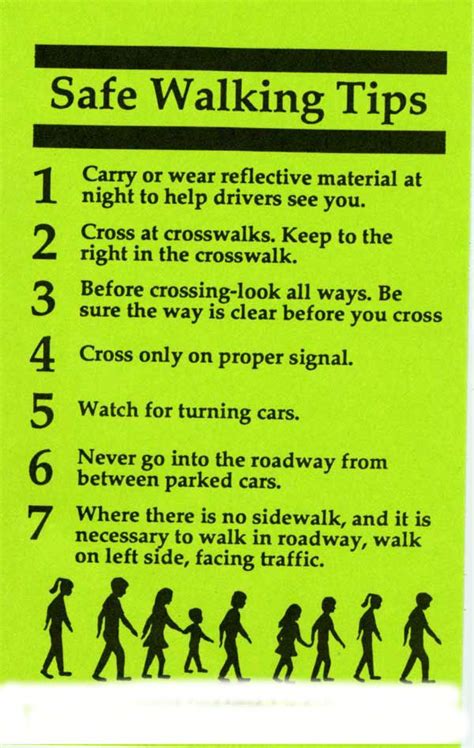 Walking safety tips