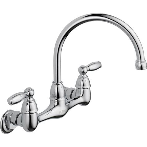 MOEN SingleHandle WallMount Kitchen Faucet with 9 in. Spout in Chrome8713 The Home Depot