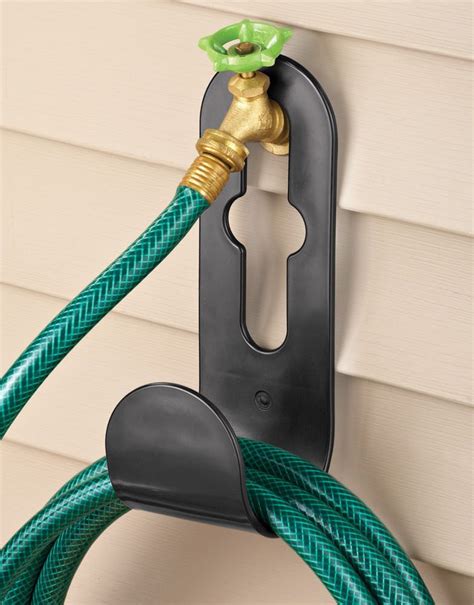 Wall mount garden hose holder black wrought iron