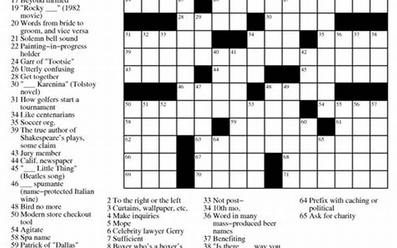 Wall Street Journal Crossword