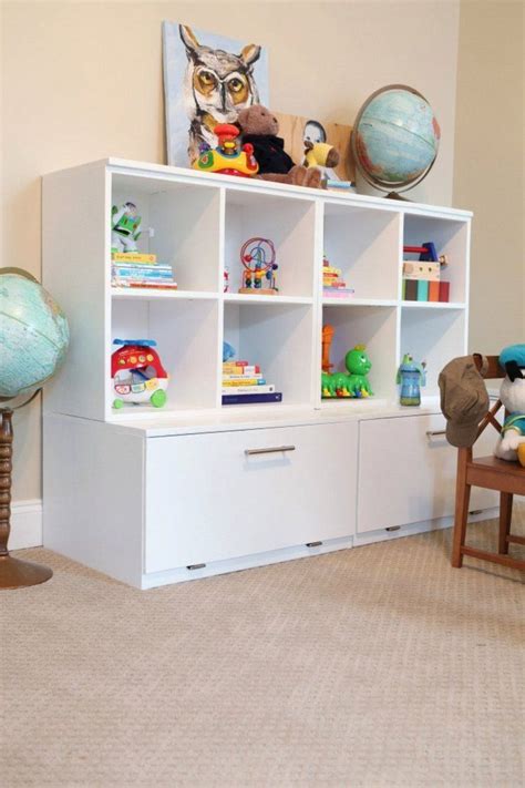 Classic Playtime Wall Unit Pecan Toy Storage at Hayneedle