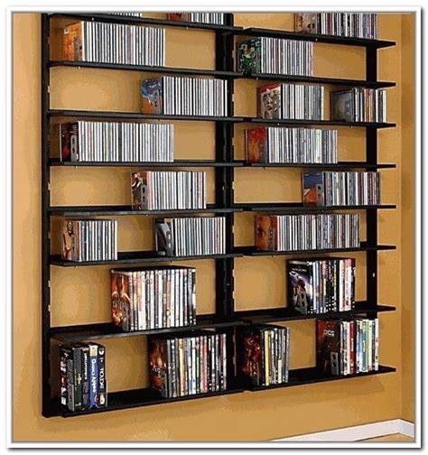 Triple Wall Mounted Floating Storage Shelf DVD CD Media Rack Organizer eBay