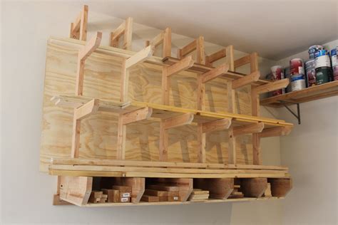 Innovative DIY Wallmount Lumber Rack For Boards and Sheet Goods Gadgets and Grain Lumber