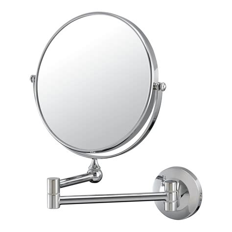 Jerdon JP7510N 8Inch TwoSided Swivel Wall Mount Mirror with 10x and 15x Magnification, 13.5