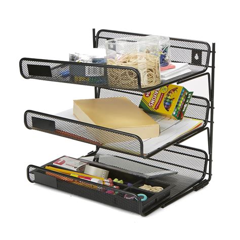 Pro Space WallMounted File Organizer Wire Mesh Paper Sorter Hanging Office Supplies Holder