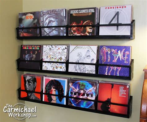 Show off your records with this wallmounted record shelf