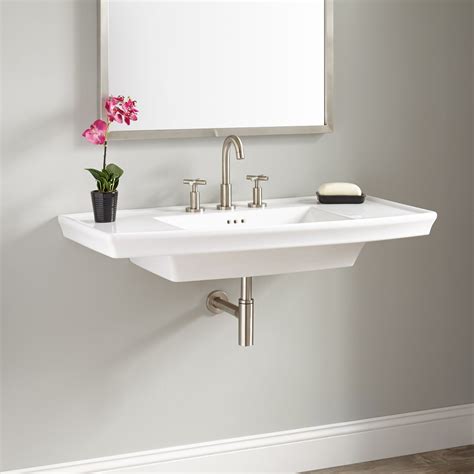 26" Burleson Porcelain WallMount Sink Bathroom Sinks Sinks