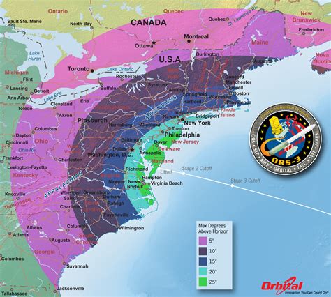 Wallops Launch Viewing Map