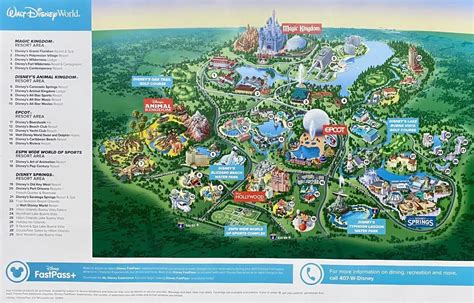 Walt Disney World Maps Parks and Resorts Disney world map, Disney