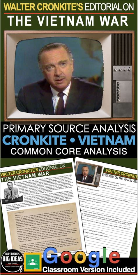 Walter Cronkite Editorial On Vietnam War Worksheet Answers