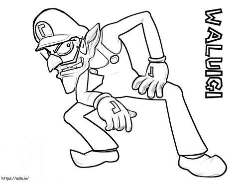 Waluigi Coloring Page