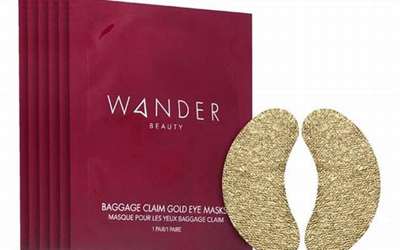 Wander Beauty Baggage Claim Gold Eye Masks
