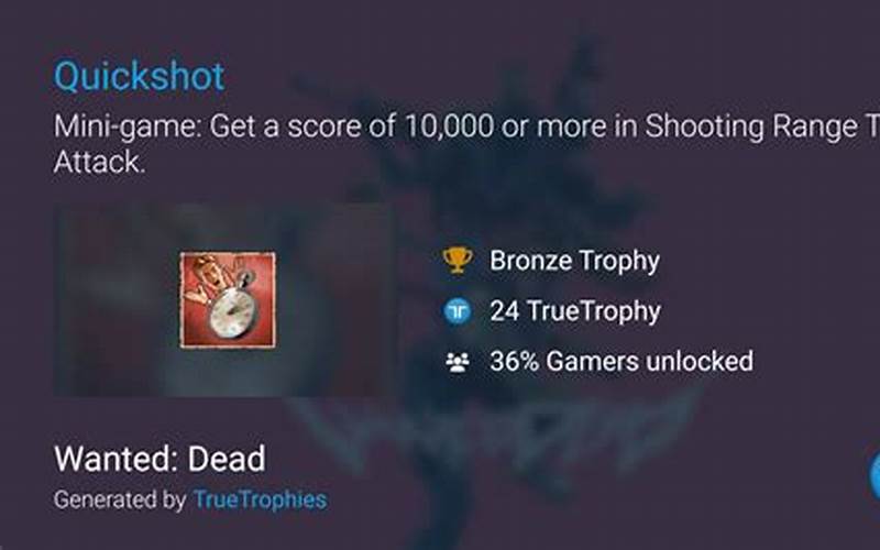 Wanted Dead Trophy Requirements Image