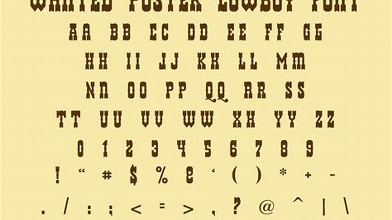 Unveiling the Untamed Spirit of Wanted Western Font