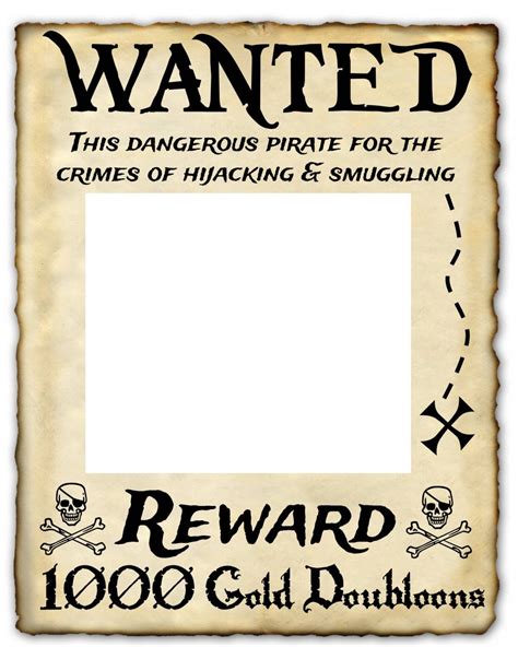 Wanted Pirate Poster Template