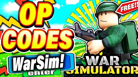 War Simulator Codes - Roblox - June 2023 -