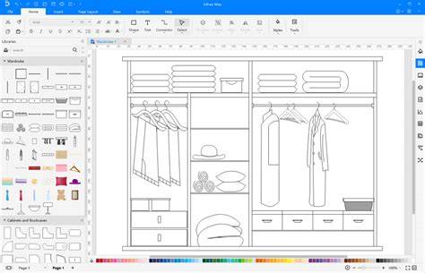 Image Of Wardrobe Drawing Software References