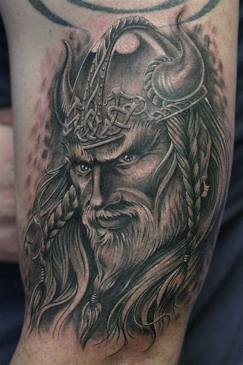 Black, grey, and red Japanese warlord tattoo piece by
