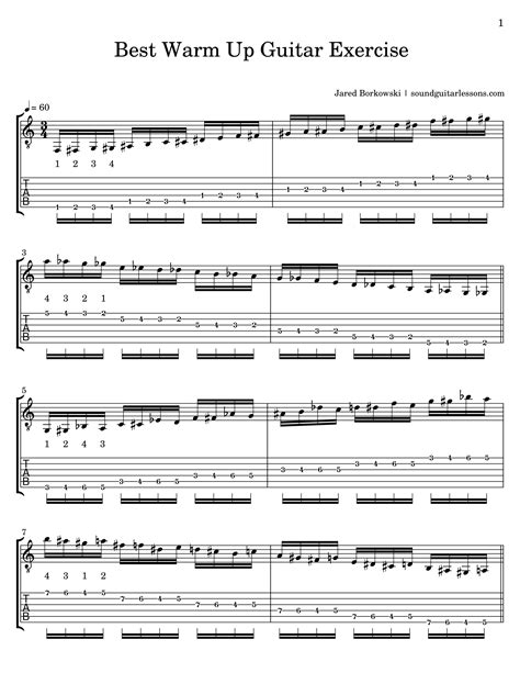 Warm Up Exercises Guitar