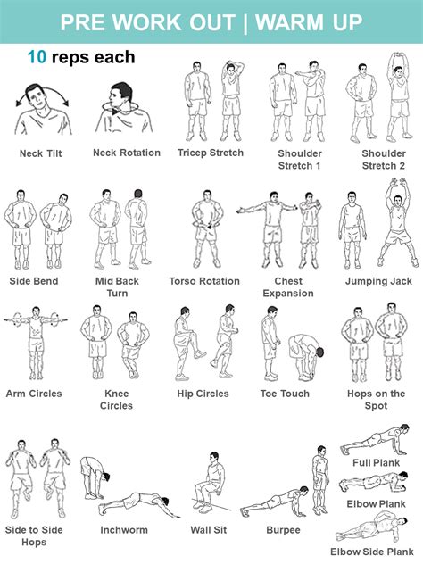 Warm Up Exercises With Names