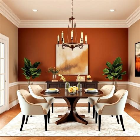 Warm and Inviting Color Palette For Dining Room