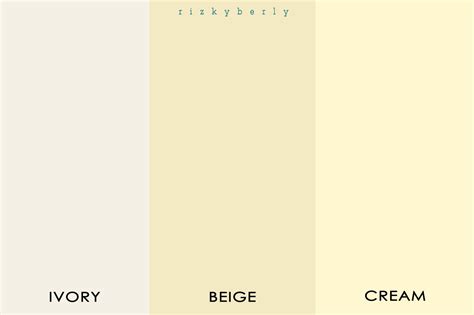 Warna Ivory dan Cream