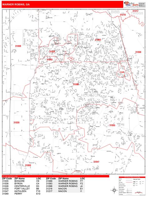 Warner Robins Ga Zip Code Map