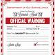 Warning Letter From Santa - Free Printable