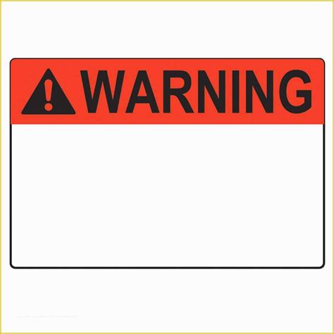 Warning Label Template