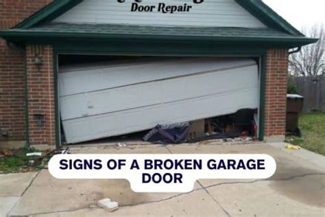 Warning Signs Broken Garage Door