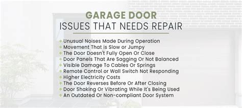 Warning Signs Garage Door Issues