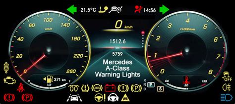 Warning lights on Mercedes dashboard